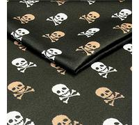 HEKO PANELS Tela de tapicería para muebles, diseño geométrico, 0,5 m, por ejemplo, tela para sillas o banco de esquina, diseño piratas