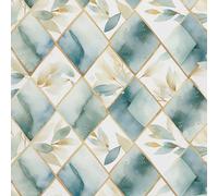 HEKO PANELS Tela Oxford impermeable por metros, tela de lona de poliéster, tela de costura, tela decorativa, manualidades, impermeable, opaca, patrón geométrico, acuarela, 2 metros, 155 x 200 cm,