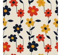 HEKO PANELS Tela Oxford impermeable por metros, tela de poliéster para coser, tela decorativa, impermeable, opaca, flores, 1 metro, 155 x 100 cm