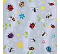 HEKO PANELS Tela Para Tapizar Impermeable Por Metro Telas Tintada Para Sofas Gruesa Resistente Al Desgaste Antimanchas Sillas Loneta Estampada Mariquita Insectos 1 Metro 155 x 100 cm