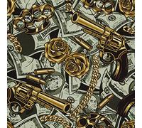 HEKO PANELS Tela Para Tapizar Impermeable Por Metro Telas Tintada Para Sofas Gruesa Resistente Al Desgaste Antimanchas Sillas Loneta Estampada Dollars Rosas 1 Metro 155 x 100 cm