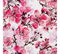 HEKO PANELS Tela Para Tapizar Impermeable Por Metro Telas Tintada Para Sofas Gruesa Resistente Al Desgaste Antimanchas Sillas Loneta Estampada Flores De Cerezo Sakura 1 Metro 155 x 100 cm