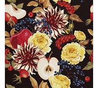 HEKO PANELS Tela Para Tapizar Impermeable Por Metro Telas Tintada Para Sofas Gruesa Resistente Al Desgaste Antimanchas Sillas Loneta Estampada Flores De Otoño 1 Metro 155 x 100 cm