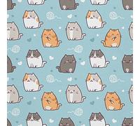 HEKO PANELS Tela Para Tapizar Impermeable Por Metro Telas Tintada Para Sofas Gruesa Resistente Al Desgaste Antimanchas Sillas Loneta Estampada Gatos 1 Metro 155 x 100 cm