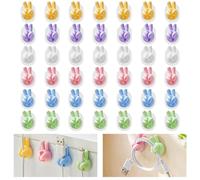 HEKOBAG 42PCS Ganchos de Pared para Pulgar, Ganchos para el Pulgar Autoadhesivos, Mini Ganchos Adhesivos para Pared Multicolores, Gancho Multiusos Pared para Escritorio Toallas Llaves Cables