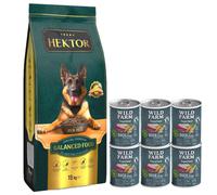HEKTOR EQUILIBRADO Adulto 15kg & Wild Farm Superfood Pato 6 x 400 g Alimento para perros sin cereales