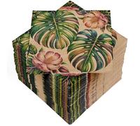 HEKU 100 servilletas, 3 capas, 33 x 33 cm, diseño de jardín tropical, absorbentes y prácticas, gran selección, ideales para ocasiones especiales