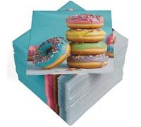 HEKU 100 servilletas, 3 capas, 33 x 33 cm, donuts I Absorbentes y prácticos embalados I Amplia selección I Ideal para ocasiones especiales