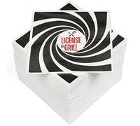 HEKU 100 servilletas, 3 capas, 33 x 33 cm, License to Grill I Absorbentes y prácticos embalados I Amplia selección I Ideal para ocasiones especiales