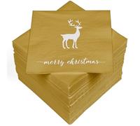 HEKU 100 servilletas, 3 capas, 33 x 33 cm, texto "Merry Christmas", absorbentes y prácticas, gran selección, ideales para ocasiones especiales