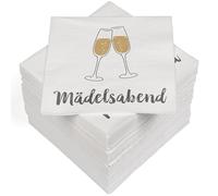 HEKU 100 servilletas de 3 capas, 33 x 33 cm, embalaje absorbente y práctico, fabricado en Europa, ideal para bodas, aniversarios y ocasiones especiales, noche de niña