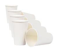 Heku 30903: 50 vasos de papel blanco, 0,2 l, fibra fresca con revestimiento (Paquete de 4)
