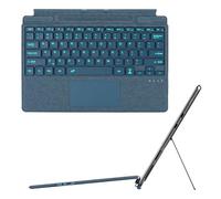 HEKUEUN Type Cover para Microsoft Surface Go 4 2023 / Go 3 2021 / Go 2 2020 / Go 2018, Teclado Táctil Retroiluminado 7 Colores Español Ñ, Teclado Portátil Ultrafino con Soporte para Lápiz,Azul