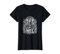 Hel Below The Roots Mitología nórdica Camiseta gráfica económica, Mujer, Negro, S