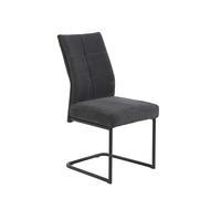 Hela Tische, Dagmar - Juego de 1 Silla de Comedor Cantilever, tapizado de Pana Antracita, Asiento cómodo con Sistema de muelles, soporta hasta 140 kg