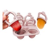 Heladera infantil - pollito | Juego de moldes de silicona | Mordedor para niños pequeños para la dentición Leche materna Puré de frutas Sin BPA Reutilizable Fácil liberación Amarillo Estable Al