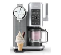 Ninja CREAMi Scoop & Swirl máquina de helados y máquina de yogurt helado con 2 tarrinas, 13 funciones, prepara helado, helado cremoso, gelato, sorbete, batido y más, opción de extras, Plata, NC701EU