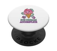 Helado cómplice amante Foodie Treat divertido lindo a juego PopSockets PopGrip Adhesivo