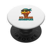 Helado cómplice amante Foodie Treat divertido lindo a juego PopSockets PopGrip Adhesivo