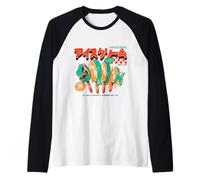 Helado de Pescado japonés Kawaii Street Food Design Camiseta Manga Raglan