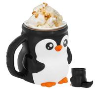 Helado de pingüino, reutilizable, soporte para helado de resina en forma de pingüino con compartimento para aperitivos, para noches de cine y fiestas en la piscina (estilo 1)
