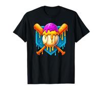 Helado derretido Béisbol Goteos Divertidos Postres Niños Niñas Camiseta