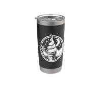 Helado Dibujo Gelato Sorbete Vaso térmico de acero inoxidable de doble pared