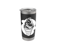 Helado Dibujo Sorbete Vaso térmico de acero inoxidable de doble pared