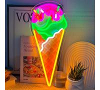 Helado Impresión UV LED Señal de neón Acrílico Iluminar Arte Decoración de pared para Hombre Tienda de cuevas Pub Fiesta Bar Dormitorio Decoraciones de la habitación Casa Vacaciones