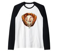 Helado Melting Baseball Drip Guanton Player Coach Fan Boys Camiseta Manga Raglan