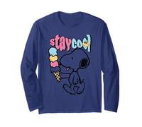 Helado Peanuts Snoopy Stay Cool Lazy Summer Days Classic Manga Larga