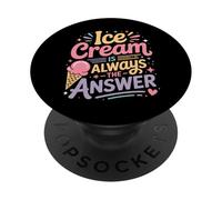 Helado Respuesta Helado Divertido PopSockets PopGrip Adhesivo