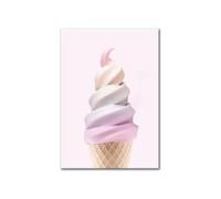 Helado rosa sin marco cuadros nórdicos impresión de arte de pared pintura en lienzo pósters para decoración del hogar de sala de estar 20x30cm sin marco