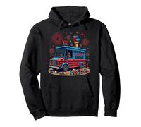 Helado Social de Old Glory Sudadera con Capucha, Unisex para Adultos, Negro, XL