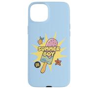 Helado Summer Boy Baby Blue Pastel Kawaii Ice Cream Beach Carcasa para iPhone 15 Plus