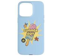 Helado Summer Boy Baby Blue Pastel Kawaii Ice Cream Beach Carcasa para iPhone 15 Pro Max