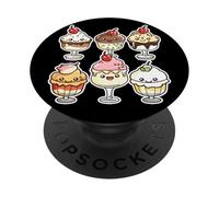 Helados Cartoon Sundaes Gelateria PopSockets PopGrip Adhesivo