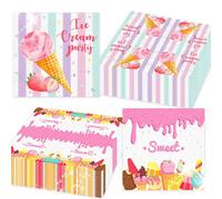 helados suministros de fiesta servilletas fiesta postre servilletas para helados dulces temáticos cumpleaños baby ducha