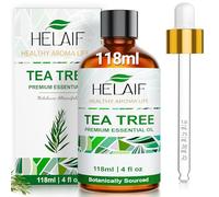HELAIF Aceite Esencial de Árbol De Té de 118 ml(4OZ) 100% Natural Tea Tree Oil de Apto Para Difusor Alivio Respiratorio Purificación del Aire Cuidado Capilar y Corporal Aromaterapia