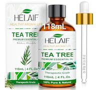 HELAIF Aceite Esencial de Árbol De Té de 118 ml(4OZ) Natural Tea Tree Oil de Apto Para Difusor Alivio Respiratorio Purificación del Aire Cuidado Capilar y Corporal Aromaterapia