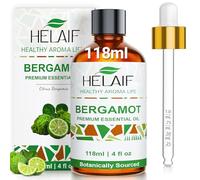 HELAIF Aceite Esencial de Bergamota 118ml-4OZ Extracto de Cáscara Prensada en Frío Cuidado de la piel Aromaterapia Fórmula para Difusor