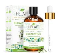 HELAIF Aceite Esencial de Eucalipto 118 ml (4OZ) 100% Aceite Esencial de Eucalipto Puro Para Alivio Nasal Desodorante Natural Masajes Baño Bricolaje Cuidado Corporal Aromaterapia