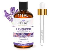HELAIF Aceite Esencial de Lavanda 118 ml Gran Capacidad Aceite de Lavanda Aroma Suave Relajación Duradera Masaje Cuidado de la Piel Aromaterapia Relajante DIY