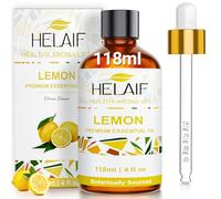 HELAIF Aceite Esencial de Limón 118 ml-4OZ Adecuado para Limpieza del Hogar Ambientación Cuidado de la piel Iluminador Proyectos de Bricolaje Difusores y Masajes