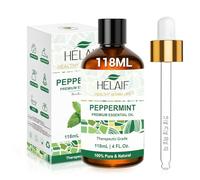 HELAIF Aceite Esencial de Menta 118 ml (4 oz) de Gran Capacidad Refrescante Cuidado del Cabello y de la Piel Relajante Aromaterapia Aroma Natural para Hacer uno Mismo