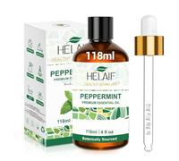 HELAIF Aceite Esencial de Menta 118 ml (4OZ) Peppermint Essential Oil Puede Aliviar Dolores de Cabeza Refrescar Aceite de Masaje de Relajación Muscular Aromaterapia