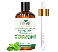 HELAIF Aceite Esencial de Menta (118 ml) - Aceite Esencial de Aromaterapia Natural Aroma Refrescante para el Hogar de y Larga Duración Apto para Difusores de Aroma y para Bricolaje