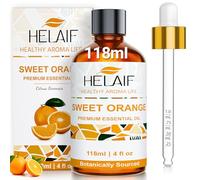 HELAIF Aceite Esencial de Naranja Dulce de 118 ml -4OZ Prensado en Frío con Gotero Ideal para Difusor Cuidado de la Piel Iluminadora Limpieza del Hogar Oficinistas y Estudiantes