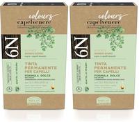 Helan, Capelvenere Colours, 6N, rubio oscuro, tinte permanente, sin amoniaco (Paquete de 2)