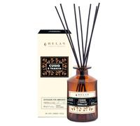 Helan Cuoio e Tabacco - Perfumador de Ambiente, Perfume de Ambiente con Varillas Difusoras de Incienso y Azafrán, Ideas de Regalo Desodorantes y Perfumadores de Ambiente 200 ml, Perfumes Made in Italy